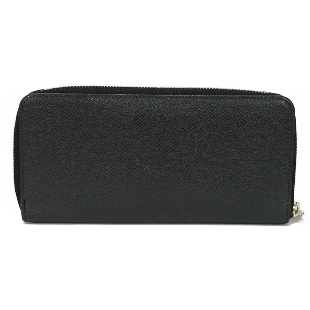 LOUIS VUITTON Long Wallet Zippy Vertical LV Logo Black New Round Zipper Taiga... - Picture 3 of 16